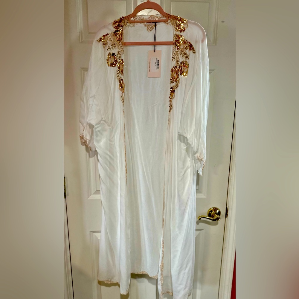 Brand new, sequined detail swim cover up